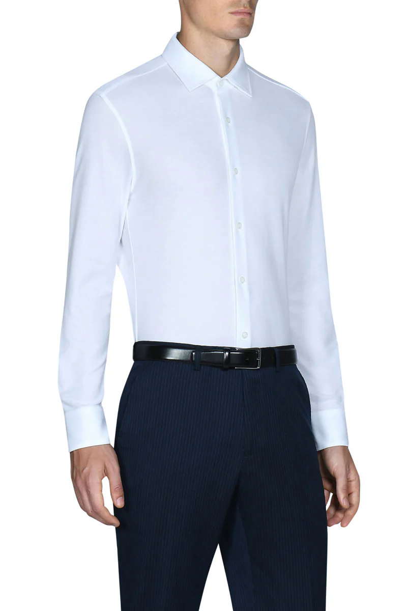 Knit Smart Shirt | White WH001Z Knit Smart Shirt | White WH001Z