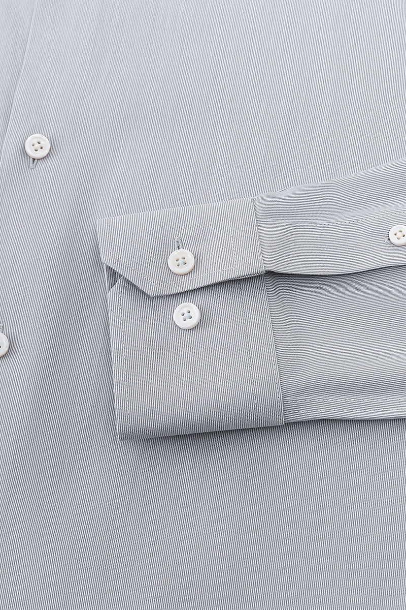 Supreme Cotton-Cashmere Dobby Dress Shirt | Grey Stripes 28700N Supreme Cotton-Cashmere Dobby Dress Shirt | Grey Stripes 28700N
