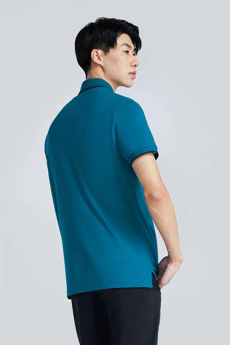 Pique Tipped Polo | Teal TQE060 Pique Tipped Polo | Teal TQE060