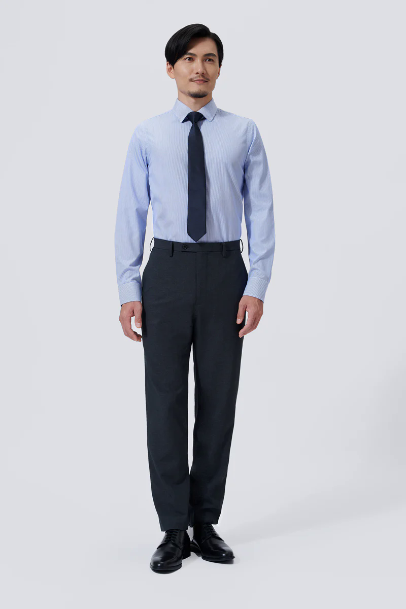 Wrinkle-Free Poplin Dress Shirt | Blue Stripes 10772N Wrinkle-Free Poplin Dress Shirt | Blue Stripes 10772N