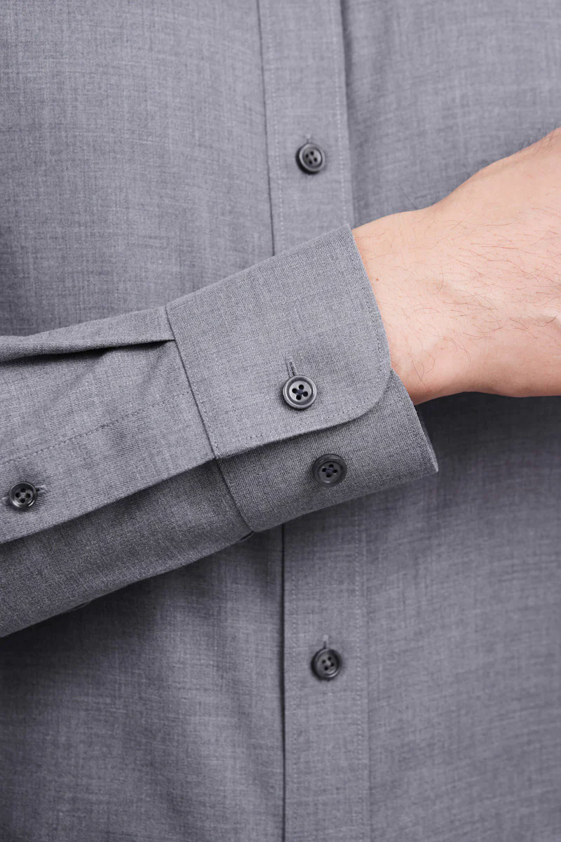 Supreme Cotton-Yak Twill Dress Shirt | Stone Grey 0372DK