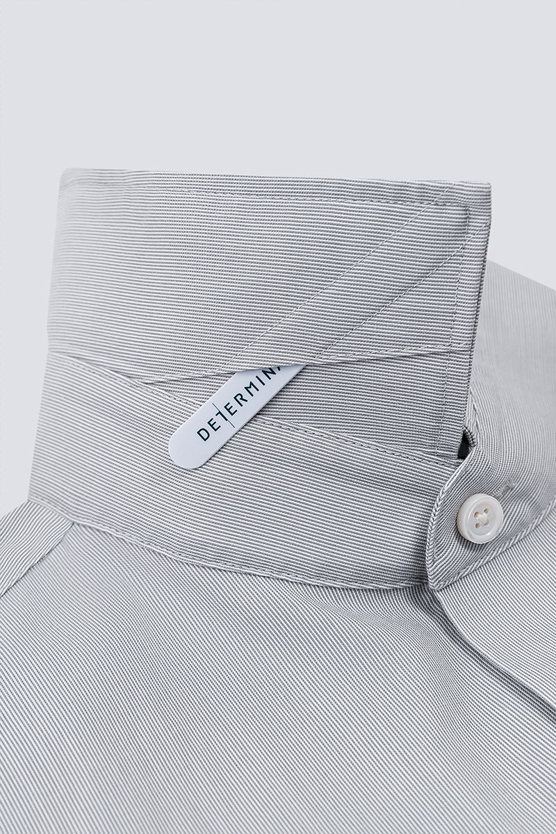 Supreme Cotton-Cashmere Dobby Dress Shirt | Grey Stripes 28700N Supreme Cotton-Cashmere Dobby Dress Shirt | Grey Stripes 28700N