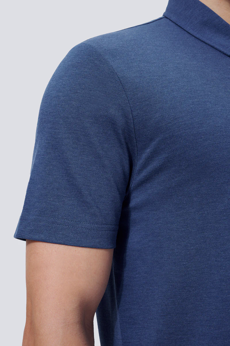 Supreme Cotton-Silk Pique Polo | Blue EB1258 Supreme Cotton-Silk Pique Polo | Blue EB1258