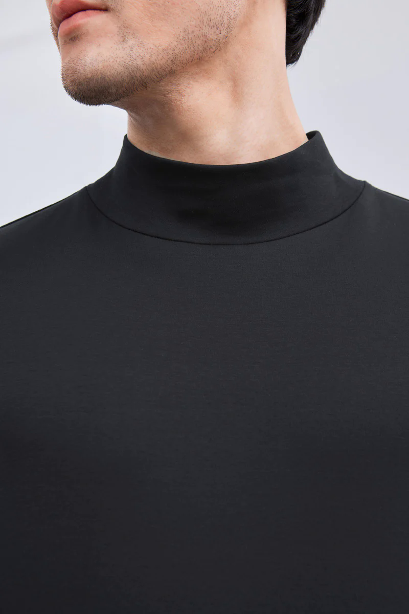 HeatGuard Mock Neck Long Sleeve T-Shirt | Black BKFD01 HeatGuard Mock Neck Long Sleeve T-Shirt | Black BKFD01