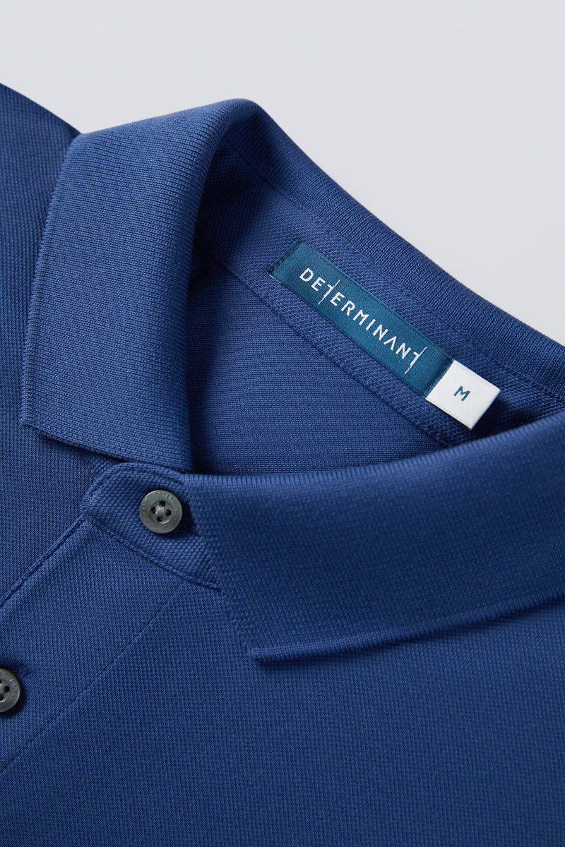 Pique Long Sleeve Polo | Blue NYE073 Pique Long Sleeve Polo | Blue NYE073