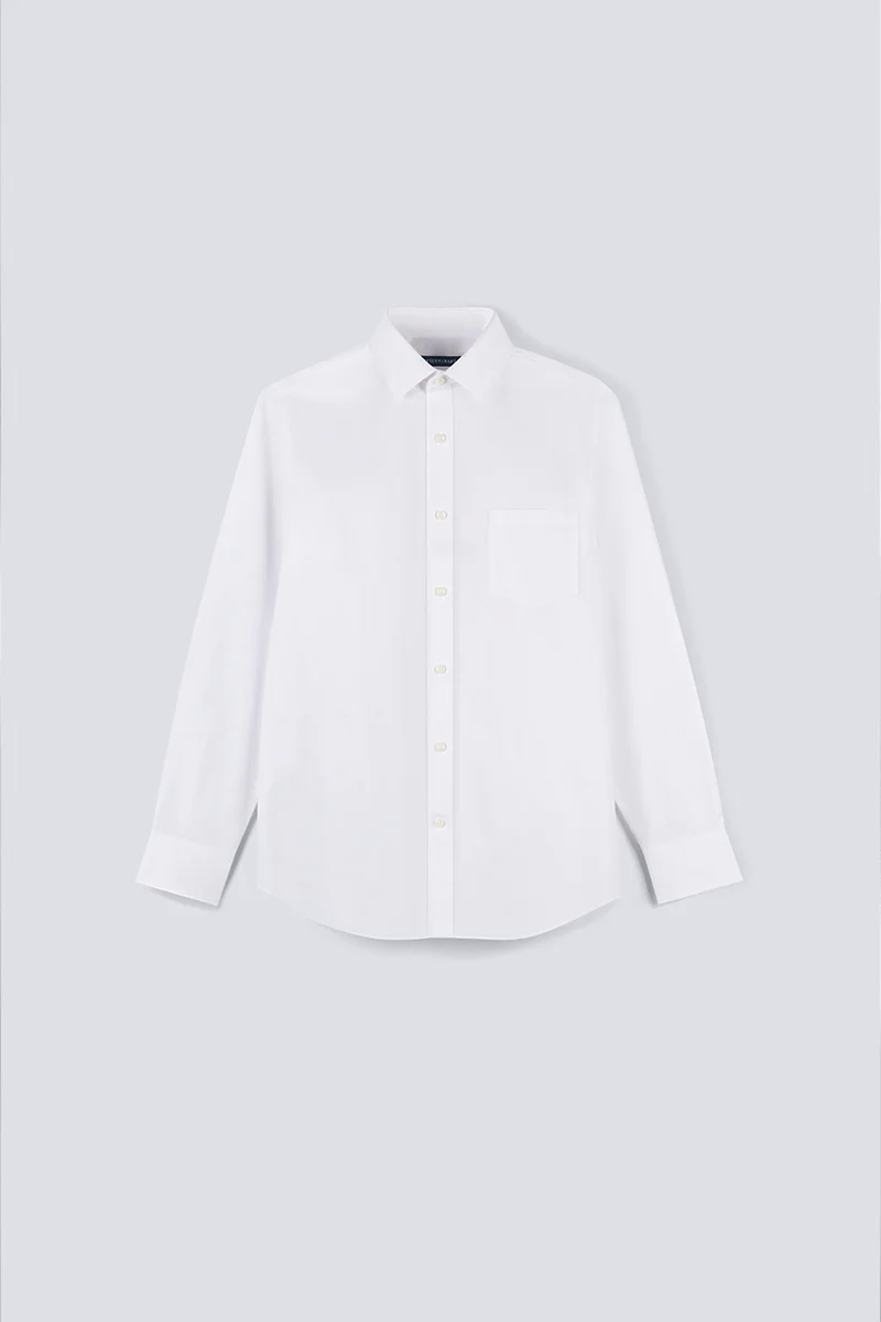 Wrinkle-Free Pinpoint Oxford Pocket Dress Shirt | White WH001Z Wrinkle-Free Pinpoint Oxford Pocket Dress Shirt | White WH001Z