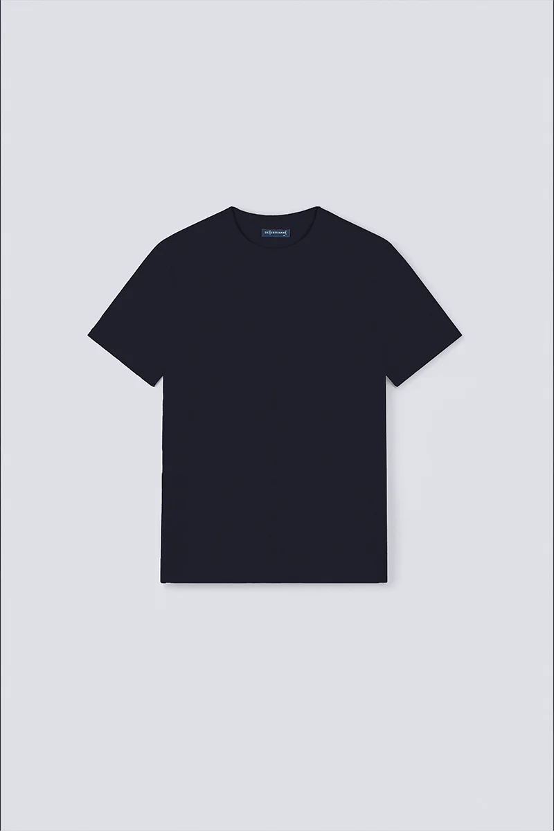 Waffle Crew Neck T-Shirt | Navy NNY096 Waffle Crew Neck T-Shirt | Navy NNY096