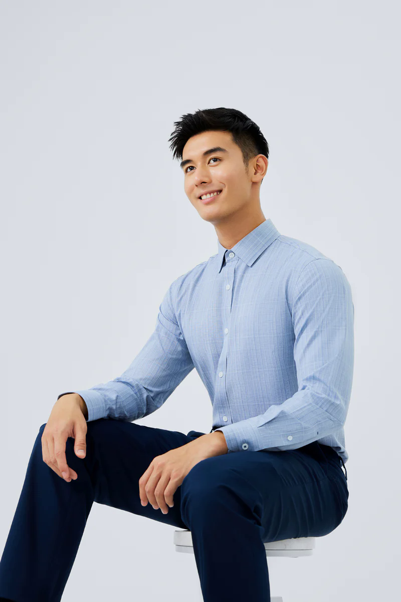 Waterless Dye Dress Shirt | Blue 23410N Waterless Dye Dress Shirt | Blue 23410N