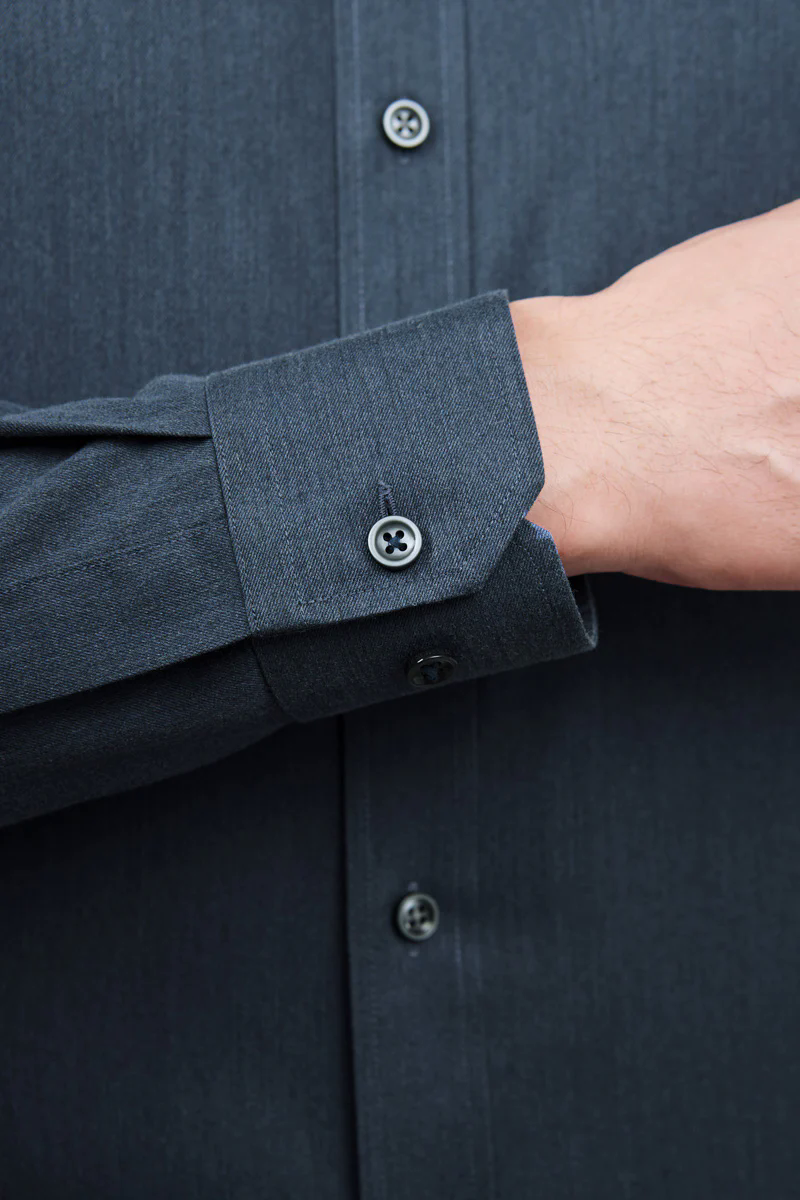 Wrinkle-Free Twill Heather Dress Shirt | Grey Blue 27790N Wrinkle-Free Twill Heather Dress Shirt | Grey Blue 27790N