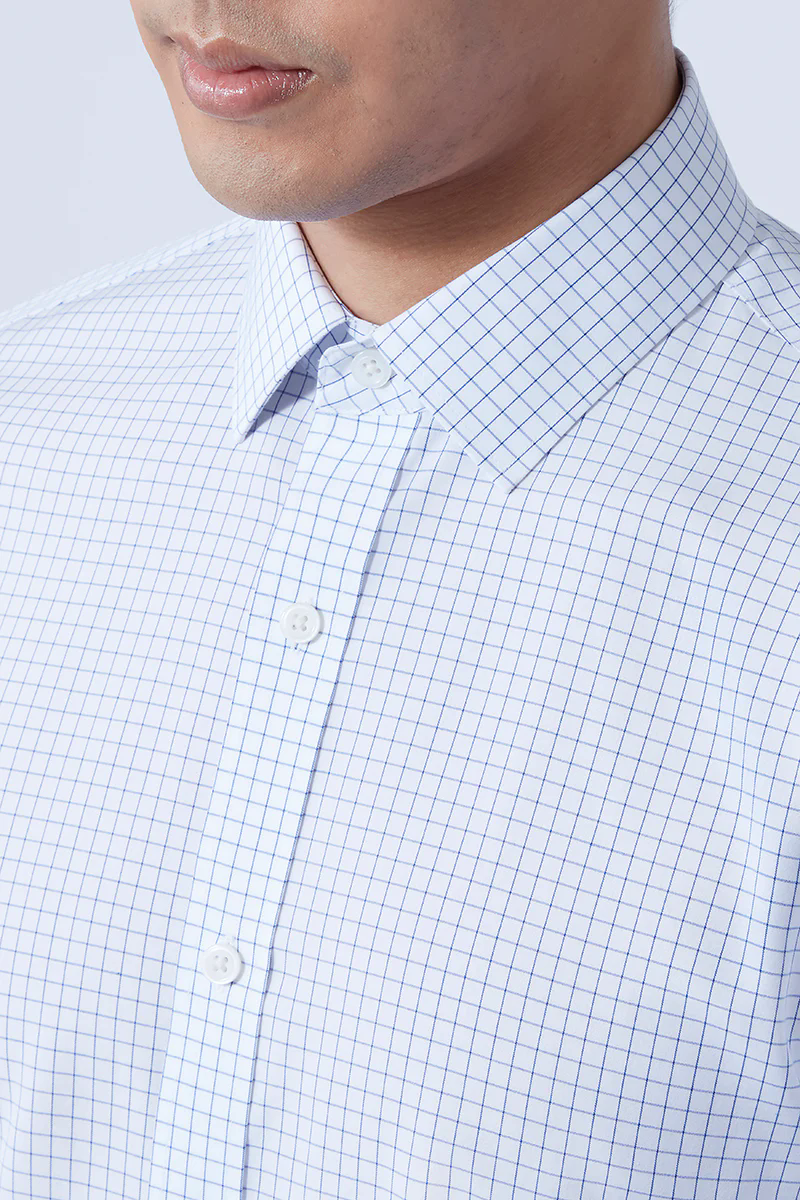 Wrinkle-Free Poplin Dress Shirt | Blue Check 16787N Wrinkle-Free Poplin Dress Shirt | Blue Check 16787N