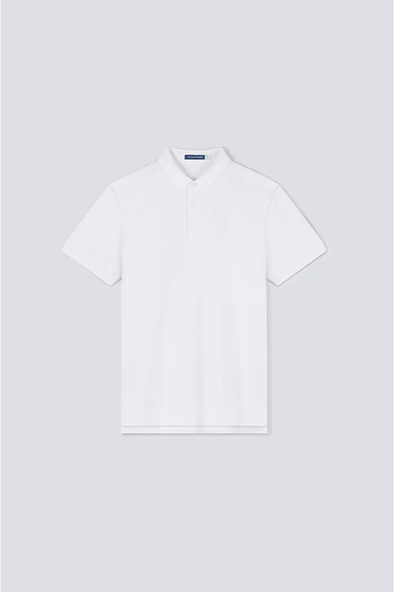 3-Button Pique Polo | White WH001Z 3-Button Pique Polo | White WH001Z