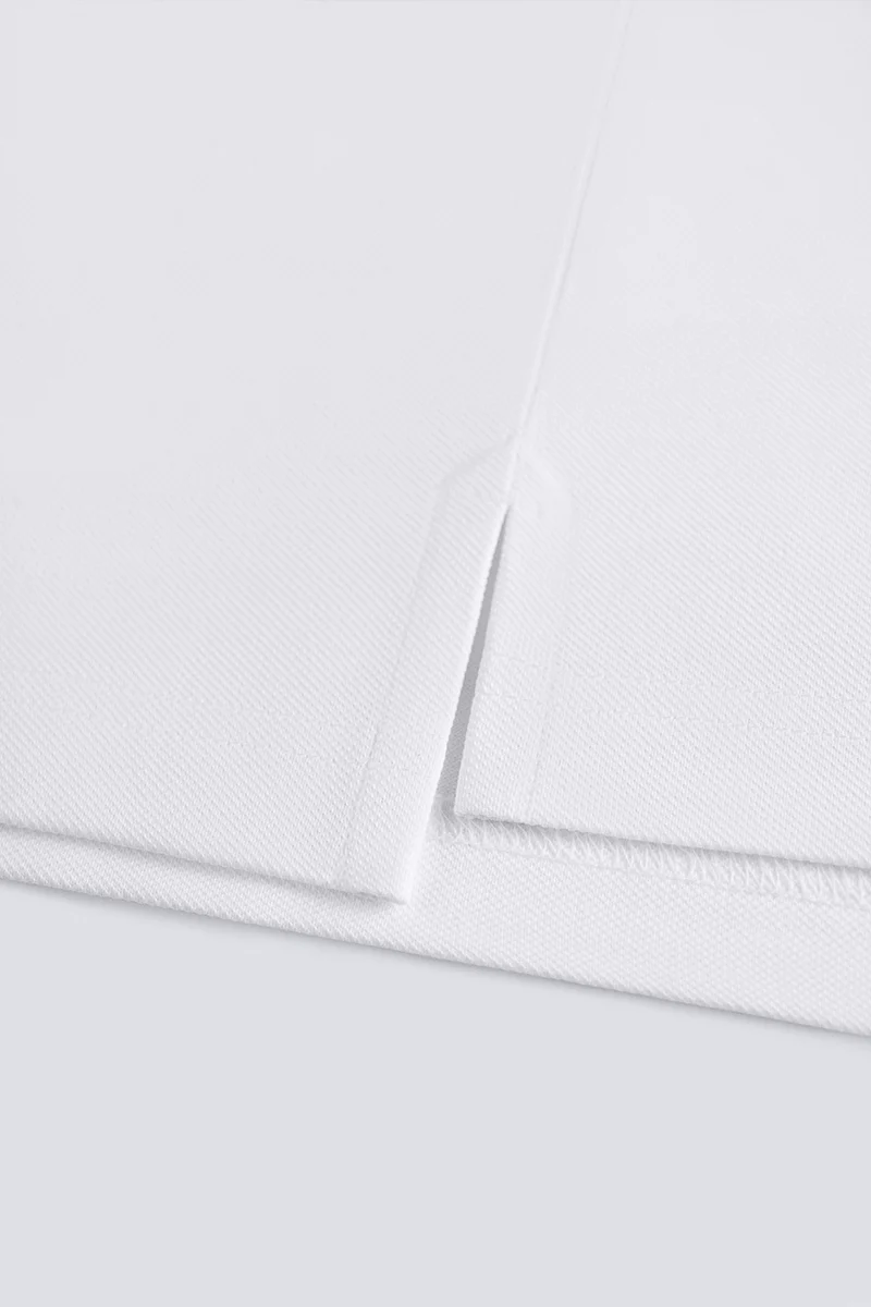 3-Button Pique Polo | White WH001Z 3-Button Pique Polo | White WH001Z