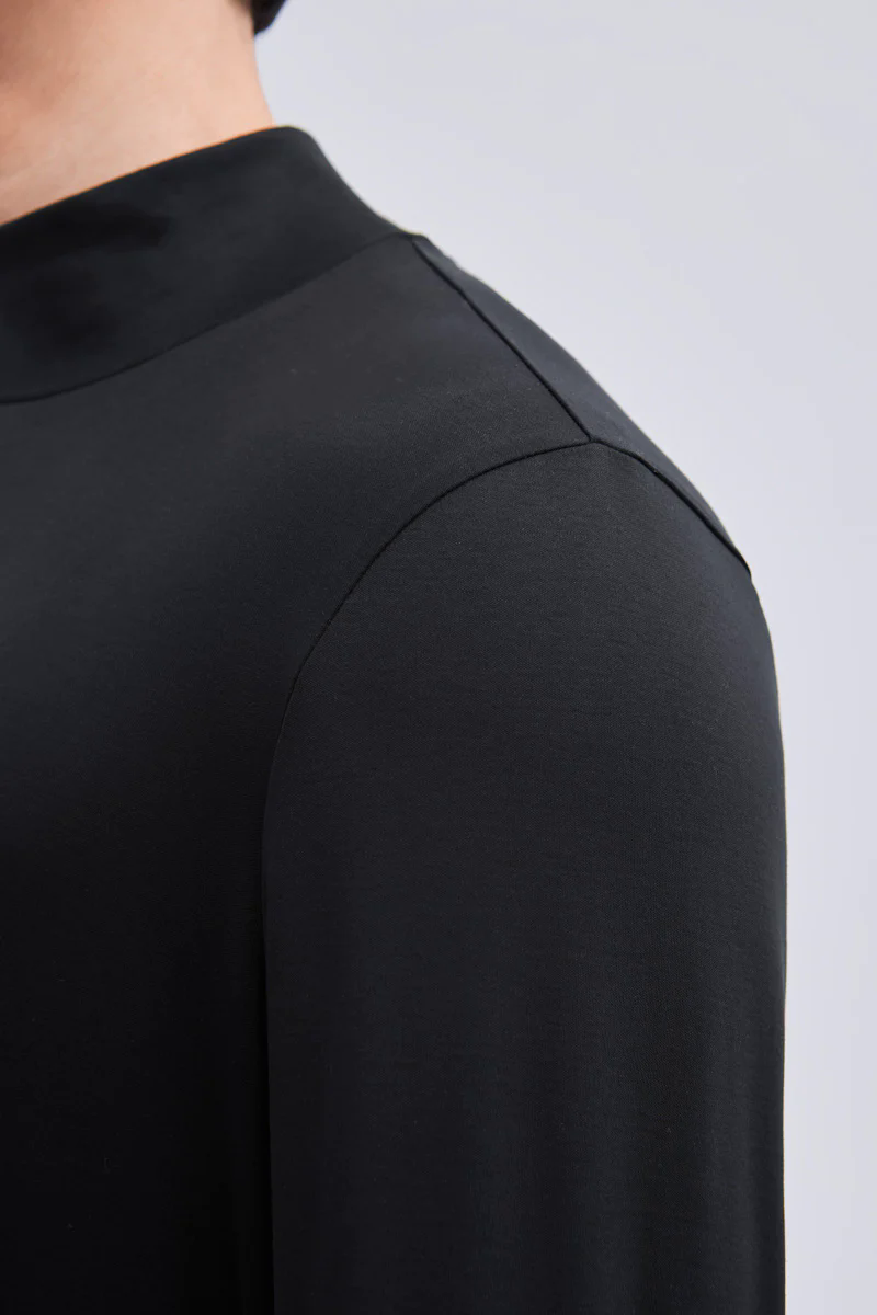 HeatGuard Mock Neck Long Sleeve T-Shirt | Black BKFD01 HeatGuard Mock Neck Long Sleeve T-Shirt | Black BKFD01