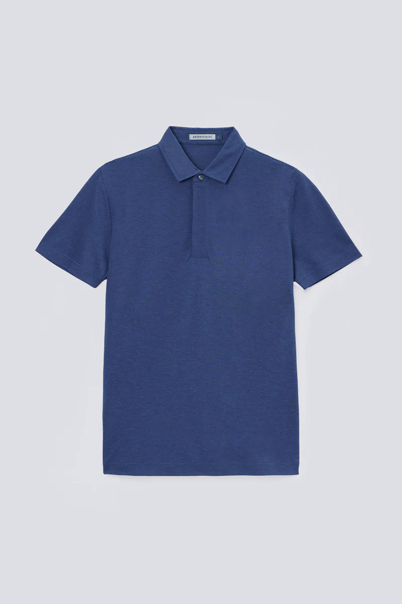 Supreme Cotton-Silk Pique Polo | Blue EB1258 Supreme Cotton-Silk Pique Polo | Blue EB1258