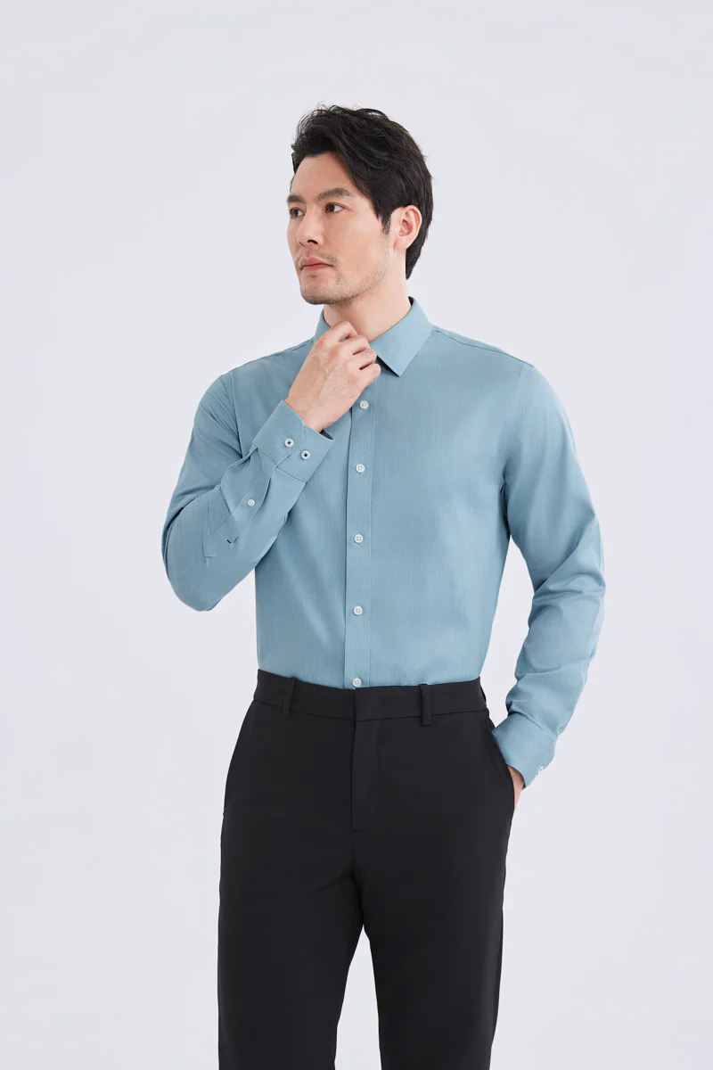 Wrinkle-Free Twill Heather Dress Shirt | Sky Blue 27796N Wrinkle-Free Twill Heather Dress Shirt | Sky Blue 27796N