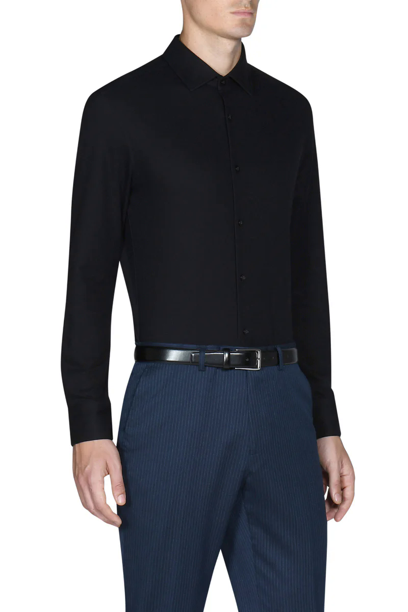 Knit Smart Shirt | Black BKFD01 Knit Smart Shirt | Black BKFD01
