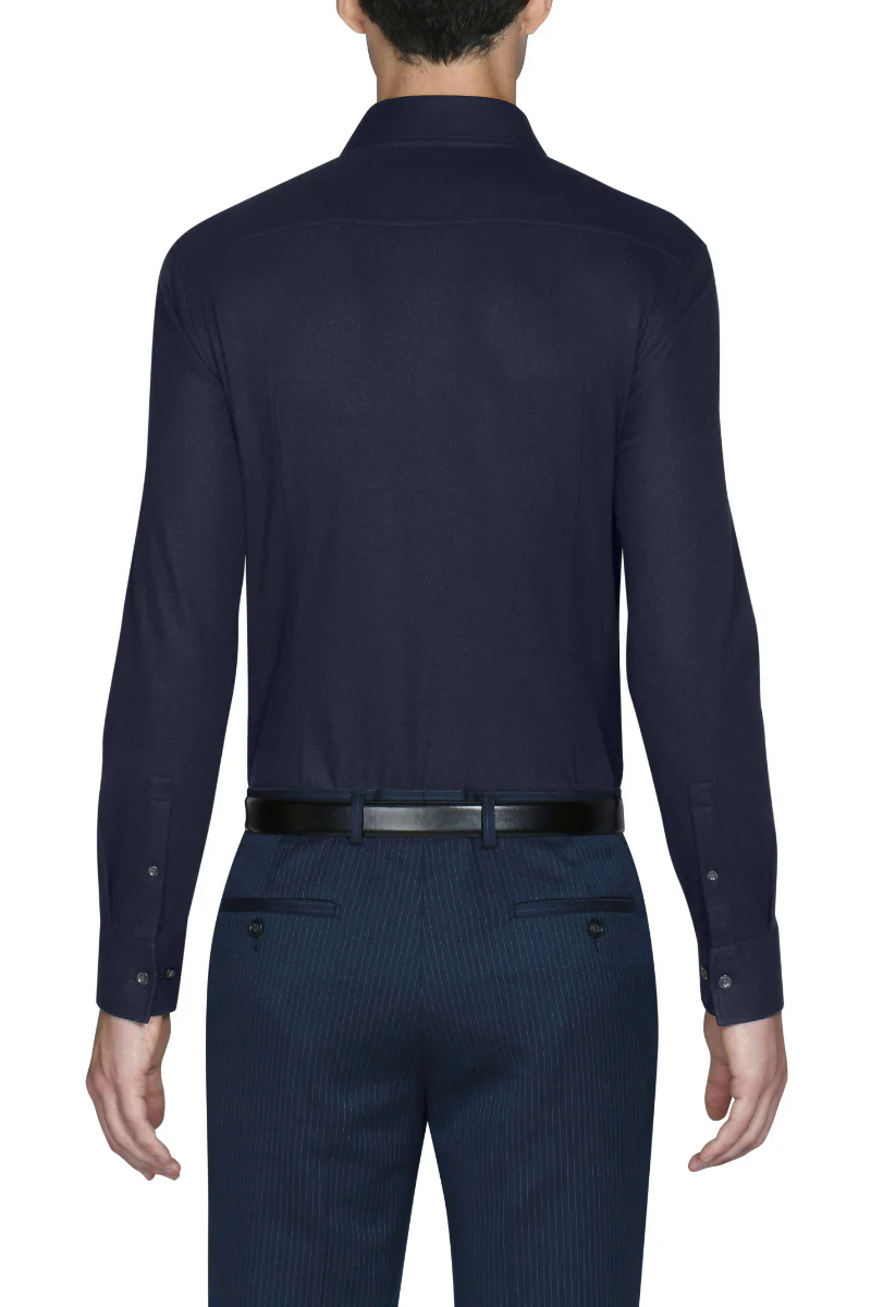 Knit Smart Shirt | Navy NNY096 Knit Smart Shirt | Navy NNY096