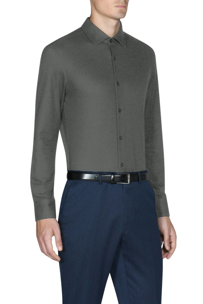 Knit Smart Shirt | Dark Grey GYE149 Knit Smart Shirt | Dark Grey GYE149