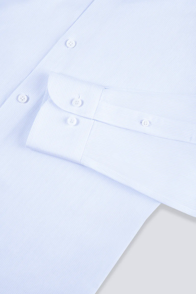 Supreme Cotton-Silk Twill Dress Shirt | Light Blue Stripes 15902N Supreme Cotton-Silk Twill Dress Shirt | Light Blue Stripes 15902N