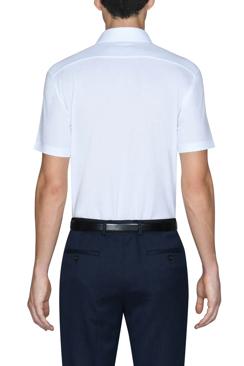 Knit Short Sleeve Smart Shirt | White WH001Z Knit Short Sleeve Smart Shirt | White WH001Z