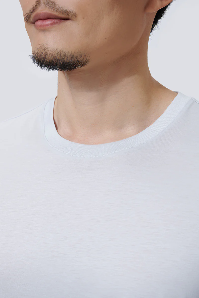 Supreme Cotton-Silk Crew Neck T-Shirt | Light Grey BLE038 Supreme Cotton-Silk Crew Neck T-Shirt | Light Grey BLE038