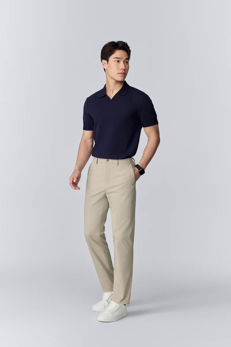 Waffle-Knit Polo | Navy NNY096 Waffle-Knit Polo | Navy NNY096
