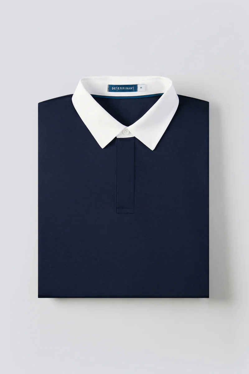 Regal Interlock Long Sleeve Rugby Shirt | Navy NNY096