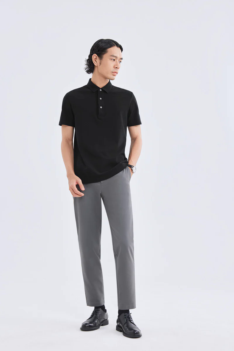 Waterless Dye Pique Polo | Black BKYD01 Waterless Dye Pique Polo | Black BKYD01