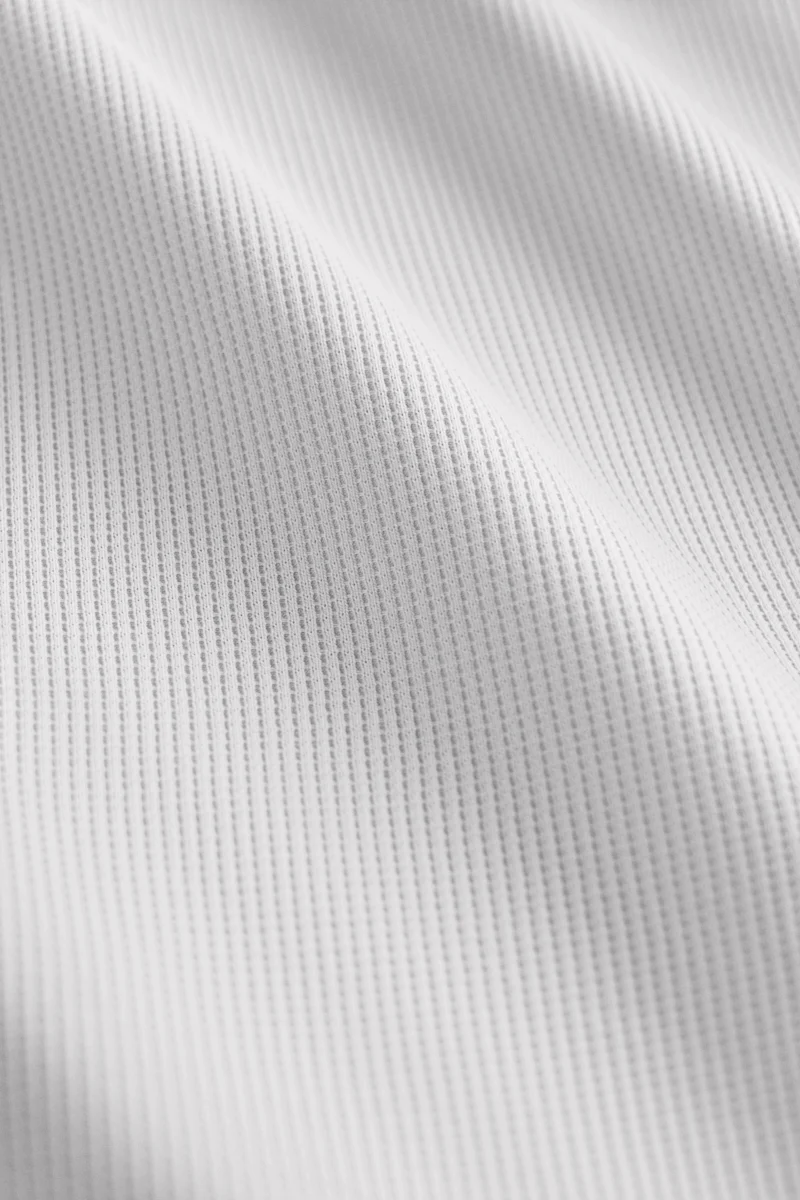 Waffle-Knit Polo | Light Grey GYFL01 Waffle-Knit Polo | Light Grey GYFL01